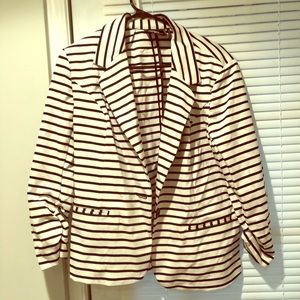 Black and white blazer